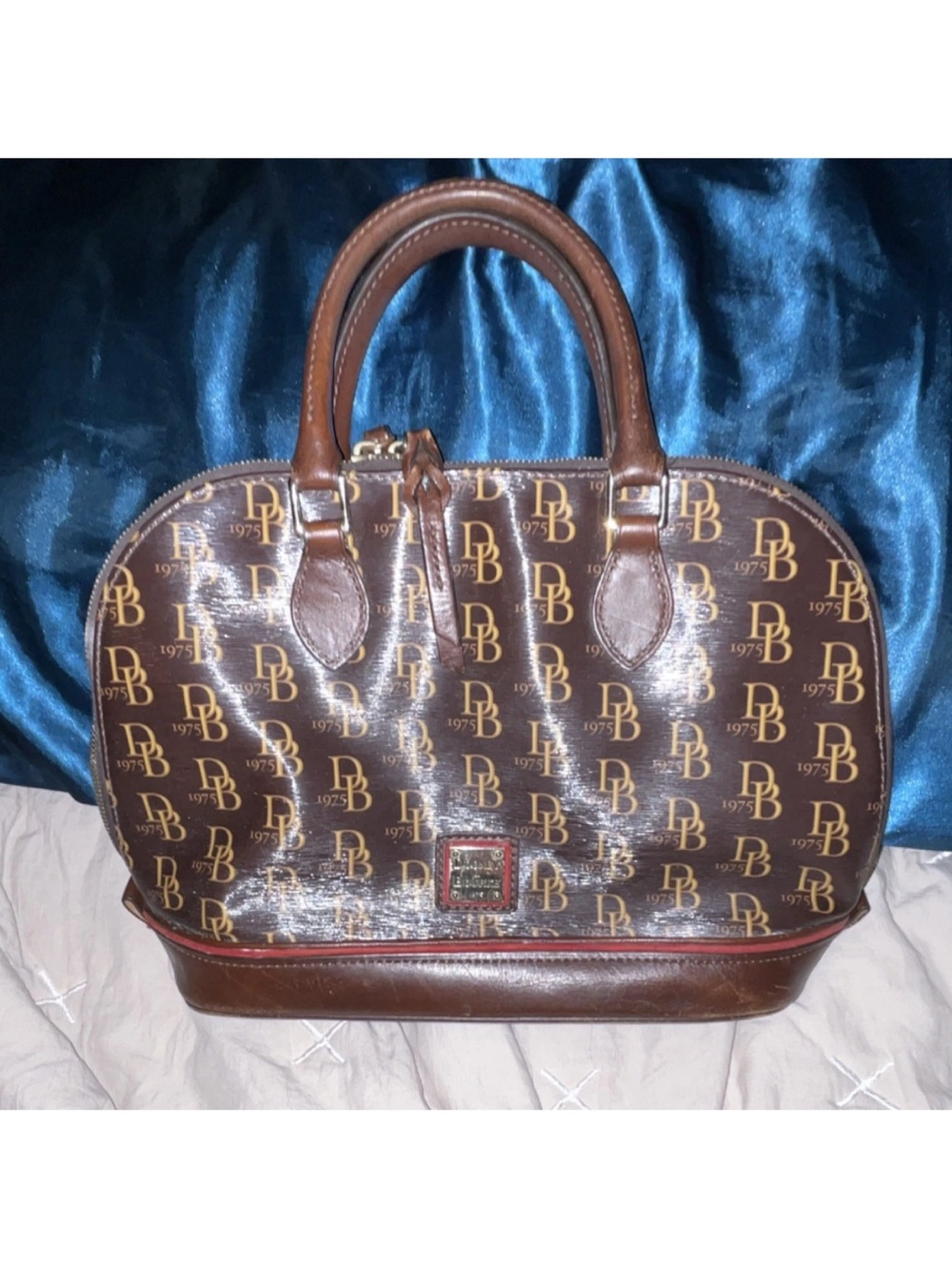 Dooney & Bourke Brown Monogram Dome Satchel